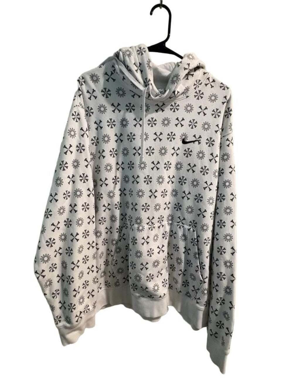 Nike Sportswear NSW Club Fleece Monogram All Over Swoosh Cross Bones Pullover Ho